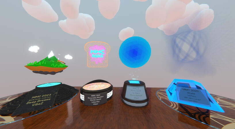 All of the awards given from Medra / Creator Jam for placing 1st three times and placing 2nd once.