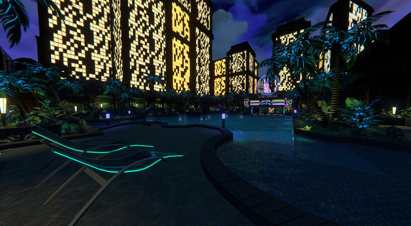 A scenic view of the pool in Deep Dreams.