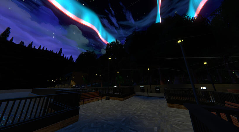 A view of the outside area of Lotus Bay.